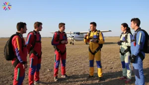 skydiving training session beginner safety instructions USA