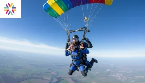 tandem skydiving experience with instructor parachute jump