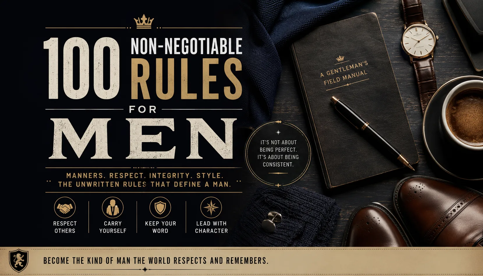100 Non-Negotiable Rules for Men - Gentleman's Field Manual